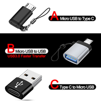 Adapter USB na typ C Micro USB męski na typ c USB 3.0 żeński na iphone'a dla macbooka ładowarka do telefonu Conventor złącze USBC OTG 2